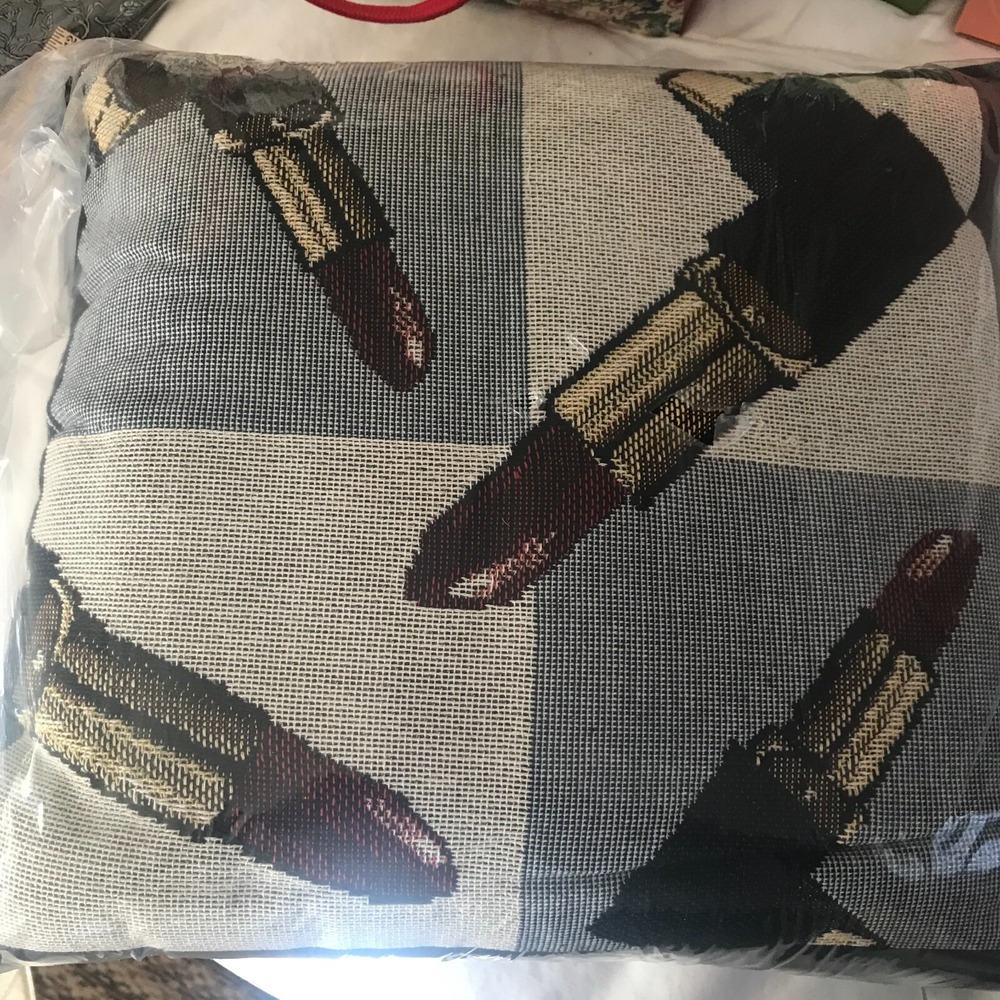 Avon lipstick tapestry pillow - 15 in throw